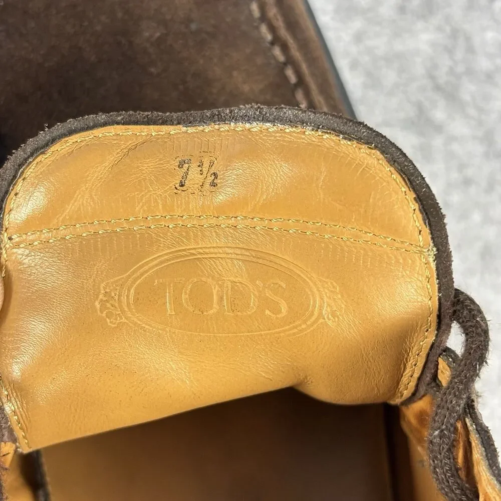 Tod’s Suede Ankle Chukka Boots Shoes Mens 7.5 Chocolate Brown EUC - RIGHT ONLY